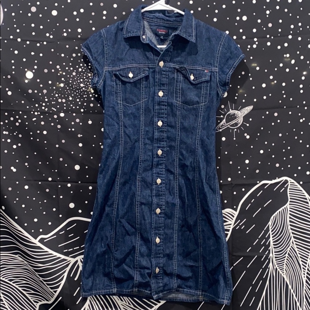 TOMMY JEANS DARK WASH DENIM DRESS